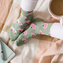 Load image into Gallery viewer, RV &amp; Cherry Blossom Trees | Mismatched Women&#39;s Socks
