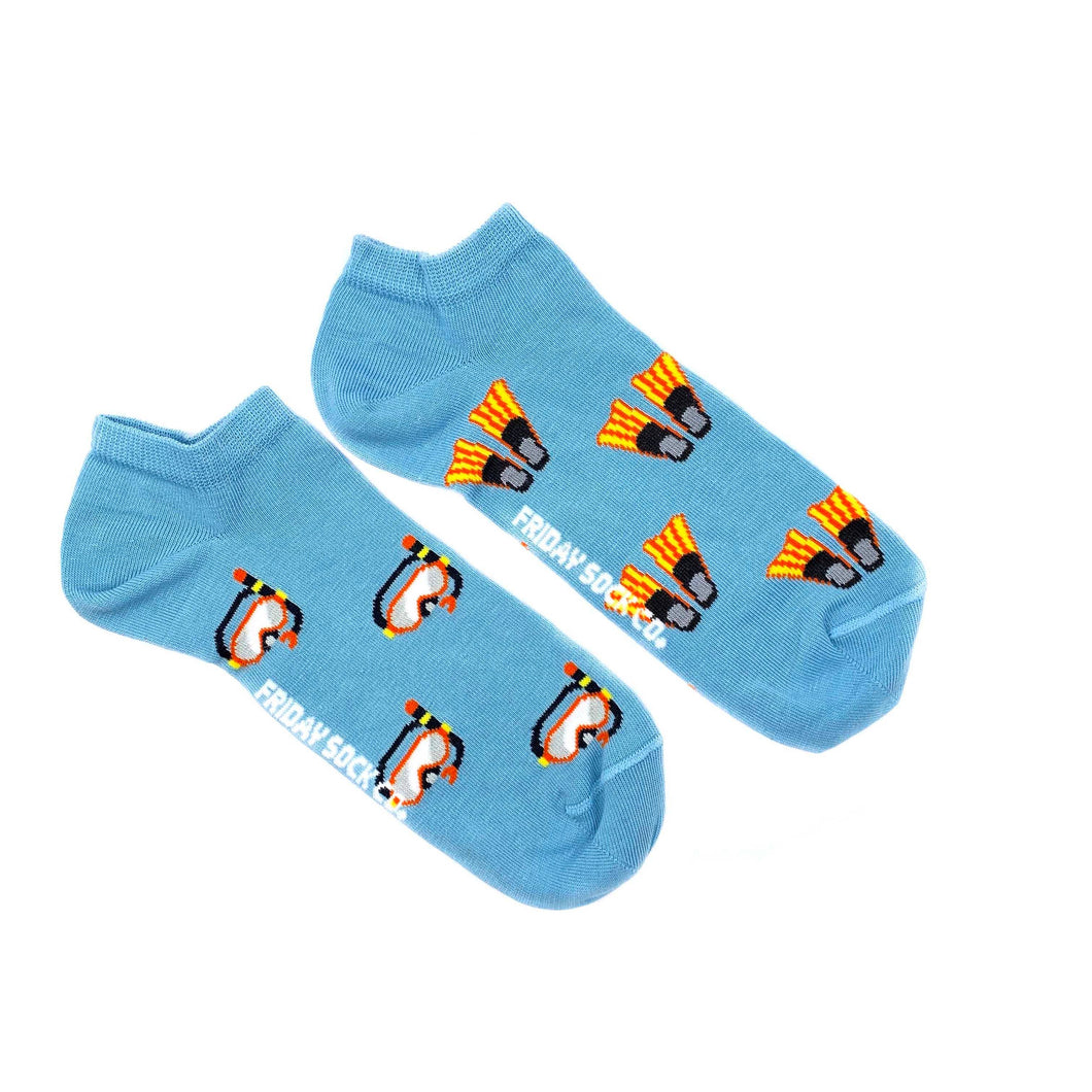 Friday Sock Co. - Unisex Ankle Socks | Snorkel & Flippers | Mismatched Fun Socks