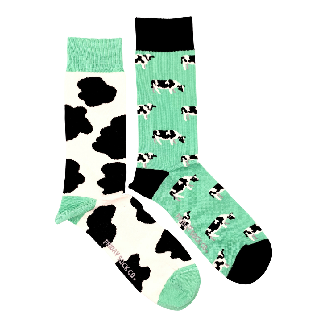 Cow Spots | Eco-conscious | Adult Socks | Fun Mismatched Socks