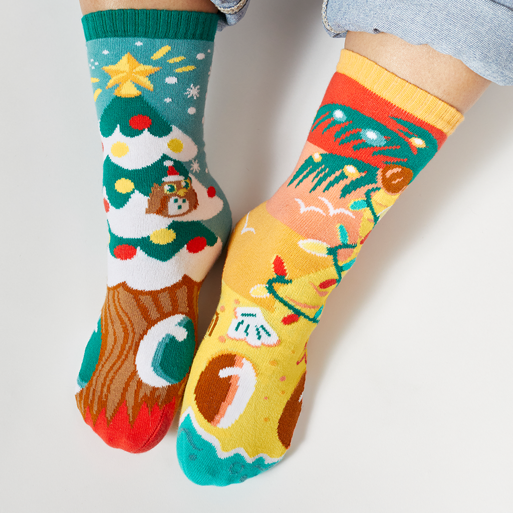 Piney & Coco Christmas Mismatched Adult Socks (Lmtd Edition)