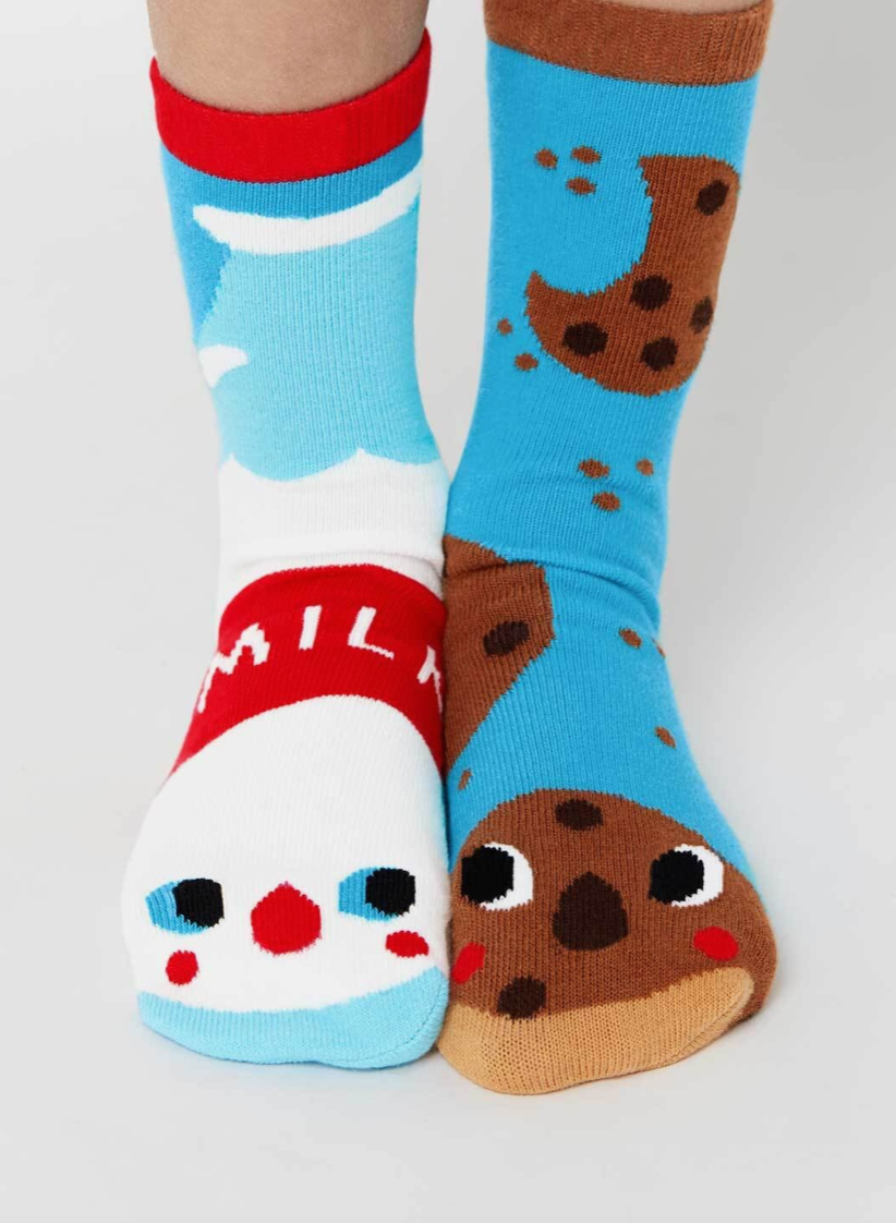 Milk & Cookies | Adult Socks| Fun Mismatched Socks