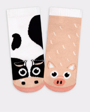 Load image into Gallery viewer, Pig and Cow | Kid Socks| Fun Mismatched Socks

