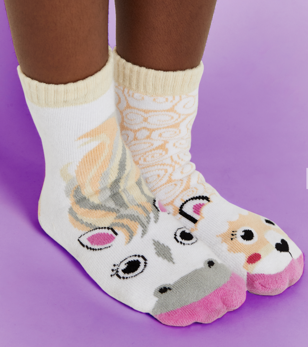 Horse and Alpaca | Kid Socks| Pals Fun Mismatched Socks