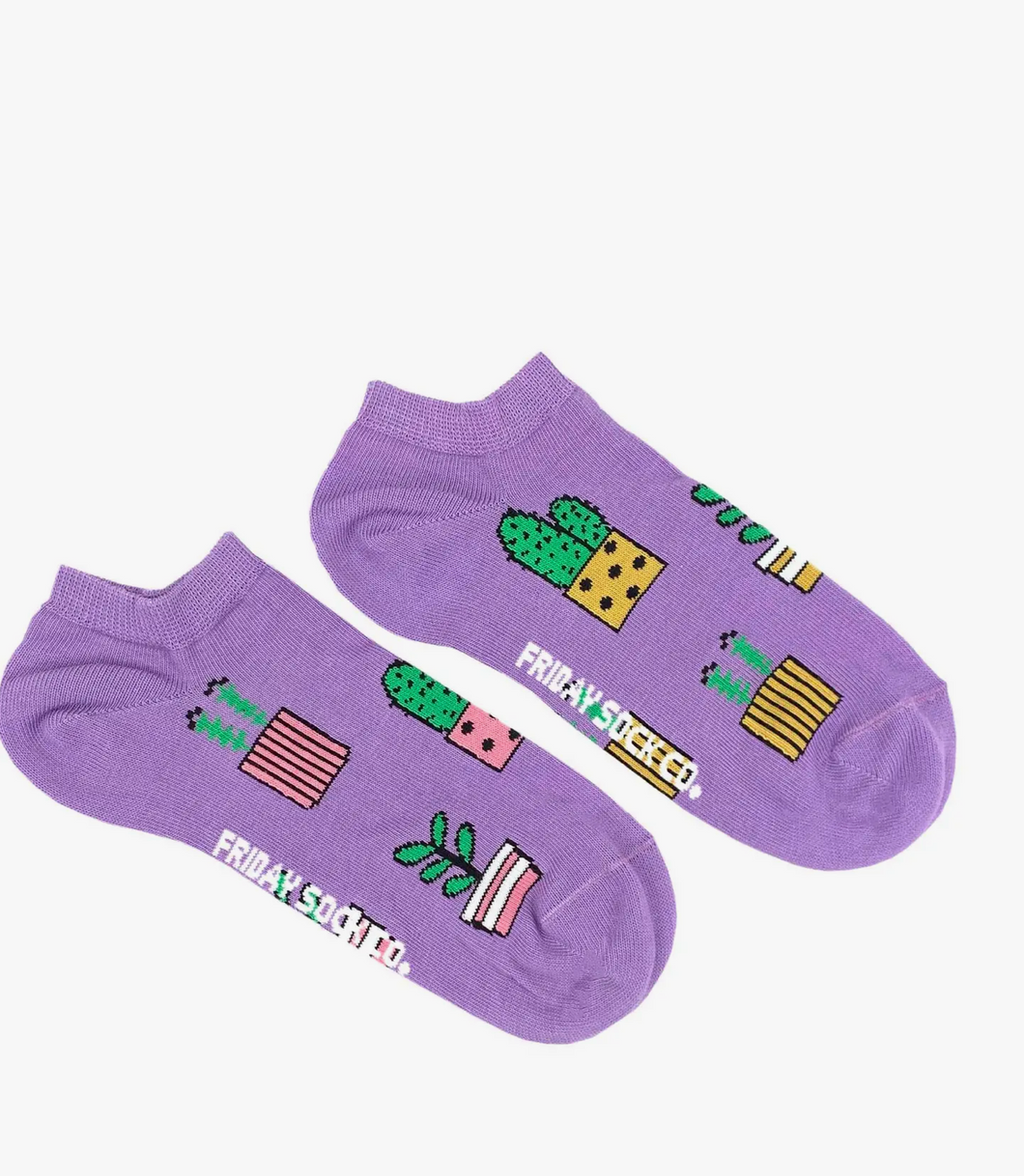 Cute Cacti Women's Mismatched Ankle Socks