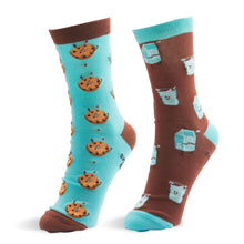 Load image into Gallery viewer, Milk And Cookies Adult Mismatched Socks

