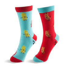 Load image into Gallery viewer, Hot Dog And Mustard &amp; Ketchup Adult Mismatched Socks
