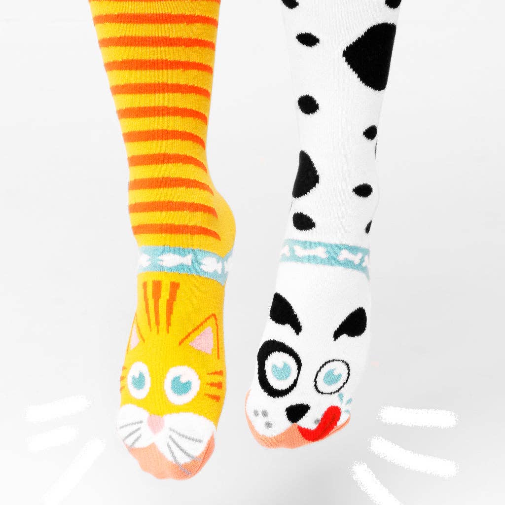 Cat & Dog | Adult Socks | Mismatch Crazy Fun Socks