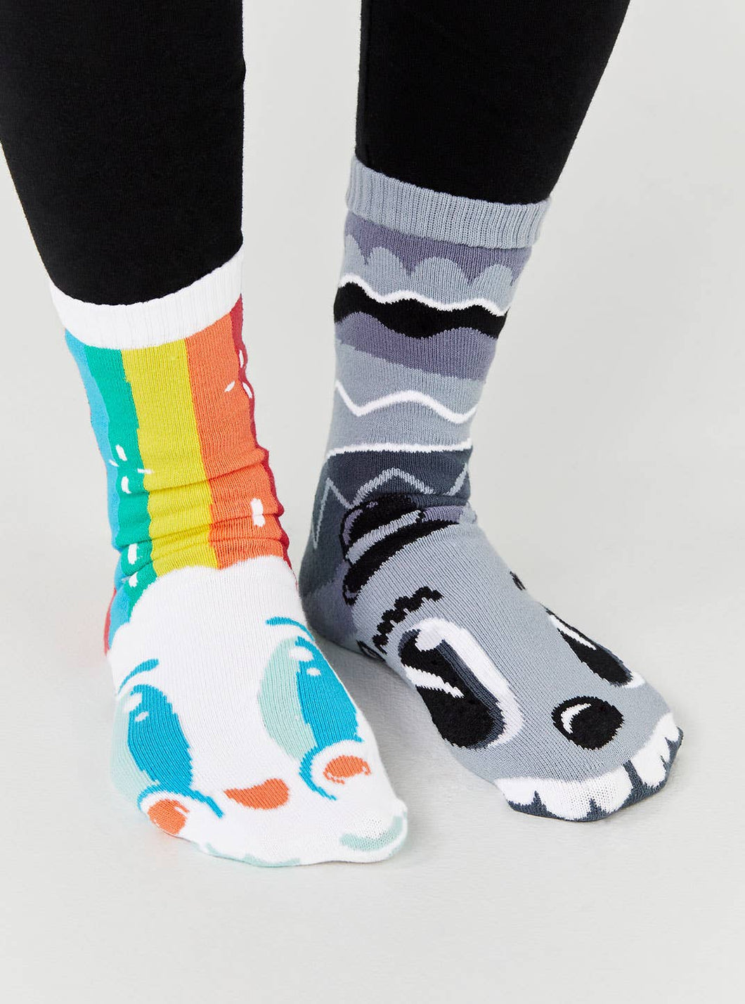 Rainbowface & Mr. Gray | Adult Socks by Nate Bear