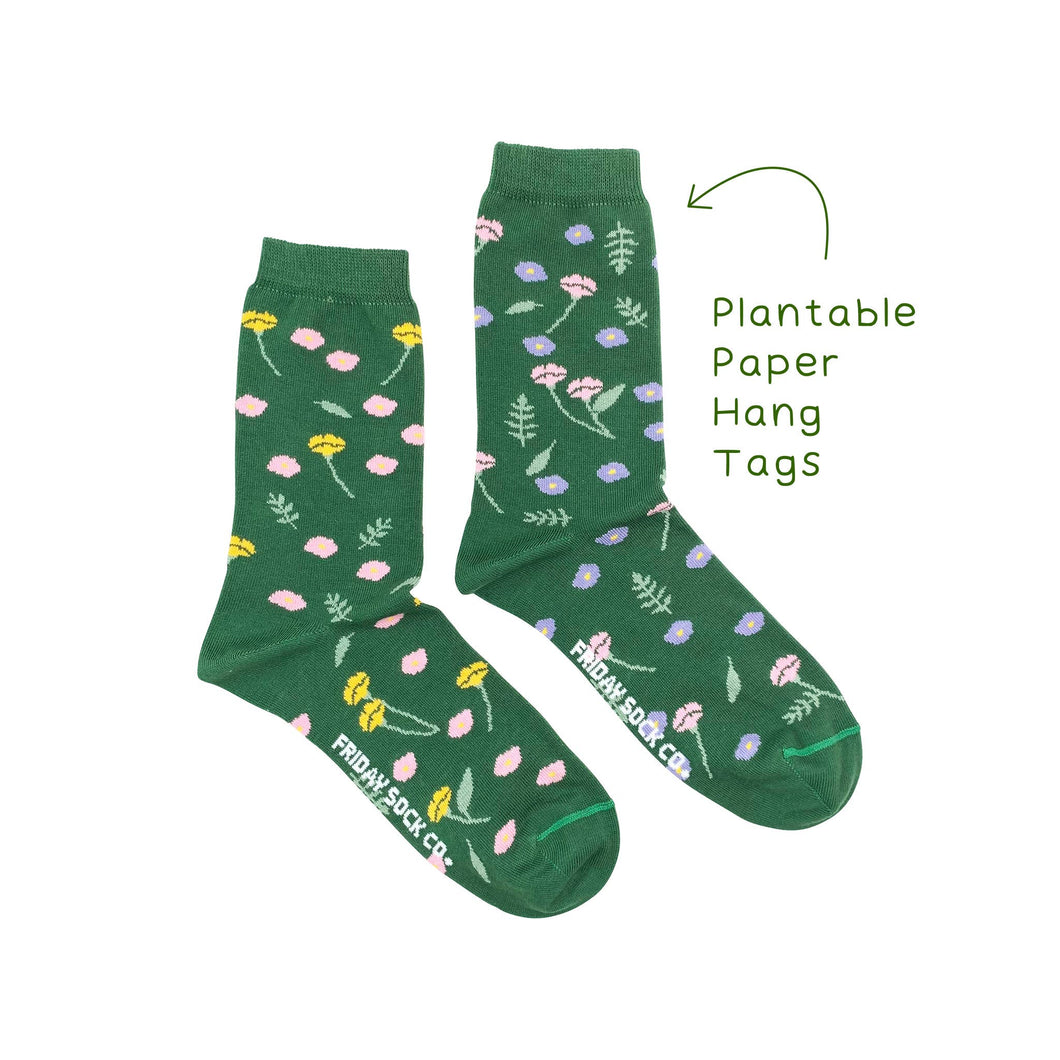Women's Floral Socks | Wildflower | Plantable Seed Paper